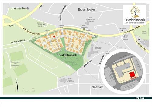 Prospekt Lageübersicht-B5 - Mehrfamilienhaus, Wohnhaus mit 184,00 m&sup2; in Villingen-Schwenningen zum Kaufen