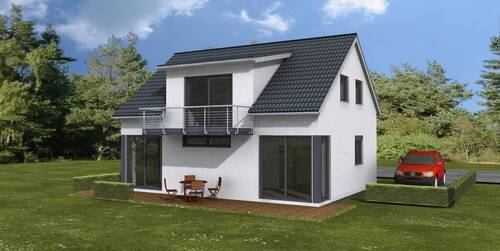 Beispielhaus Gartenansicht - Ein Ort mit Herz - und Raum für Ideen