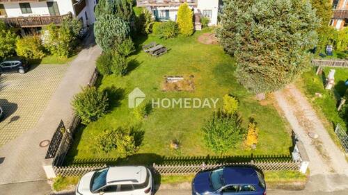 Außenansicht Drohne 3 - Mit Blick auf die Berge: Baugrundstück in ruhiger Wohnlage von Mittenwald