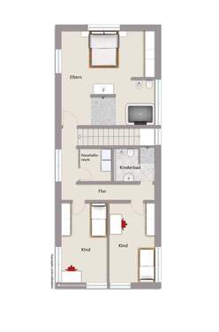 Obergeschoss Haus 2 - 