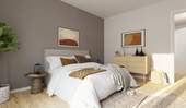 Helles und komfortables Schlafzimmer - 