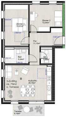L1-W1 - 4 Zimmer Etagenwohnung zum Kaufen in Wangen