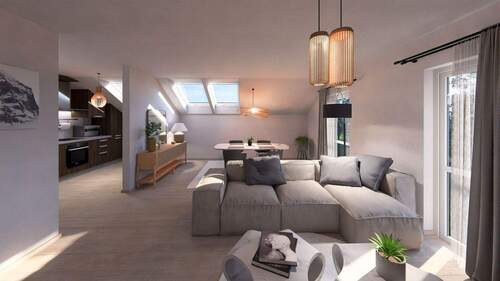 Ansicht Wohneinheit Dachgeschoss - 8 Zimmer Mehrfamilienhaus, Wohnhaus in Pfungstadt