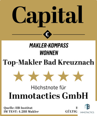 Siegel Wohnen 5 Sterne Immotactics GmbH 2025 - 