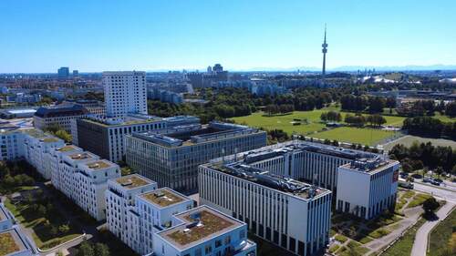 Luftbildaufnahme - Ihr neues Zuhause am Olympiapark - Wohnen mit Terrasse & Wohlfühlambiente