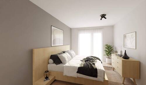 Ein hell erleuchtetes Schlafzimmer - Etagenwohnung mit 103,10 m² in Düsseldorf zum Kaufen