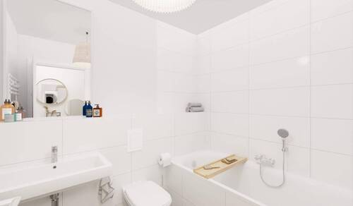 Ein weiteres Badezimmer inklusive Badewanne - 
