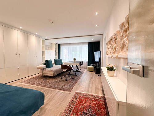 Schlaf-/Wohnzimmer - Stilvolles kernsaniertes Apartment mit Balkon und Stellplatz direkt in Coburg!