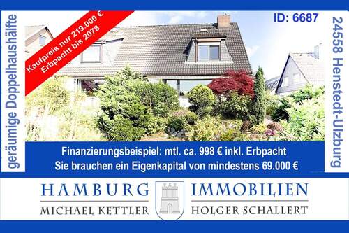Titelbild Waldenburger KP 219000 mindest EK Kopie - Doppelhaushälfte - ca. 109 m² Wohnfläche - ca. 347 m² Grundstück - in 24558 Henstedt-Ulzburg