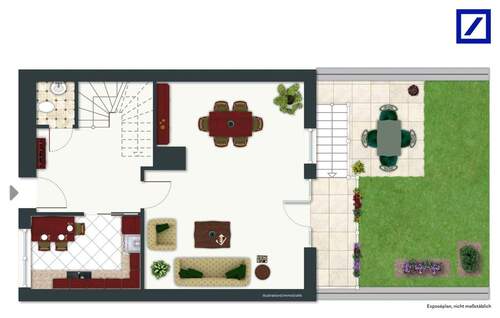 EG mit Balkon u. Garten - 