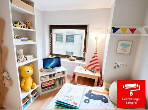 Zimmer zB. Kinderzimmer im OG - Gestaltungsbeispiel - 