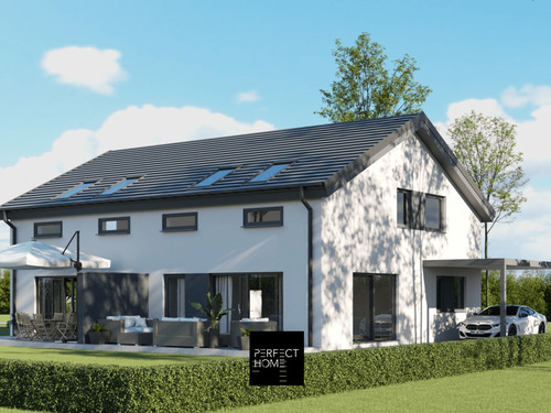 Ansicht Haus - Baupartner gesucht! HN-Kirchhausen: Letzte freie Doppelhaushälfte mit Garten
