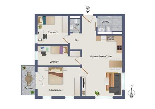 Wohnung-Nr. 2 - 