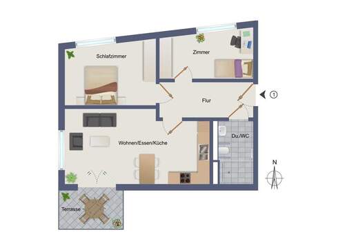 Wohnung-Nr. 1 - 