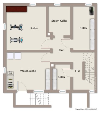 Keller - 4 Zimmer Doppelhaushälfte zum Kaufen in Schlüsselfeld