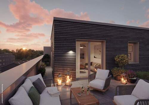 Terrasse Dünenhaus WE 225 - Barrierefreie 3-Zimmer-Wohnung mit ca. 77 m² samt Dusche und Balko