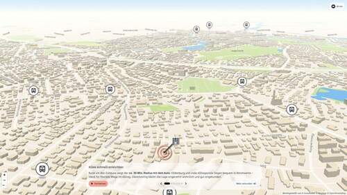 Interaktiver 3D-Lageplan auf der HI-Website - 