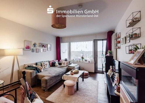 Wohnzimmer - 3 Zimmer Etagenwohnung zum Kaufen in Münster