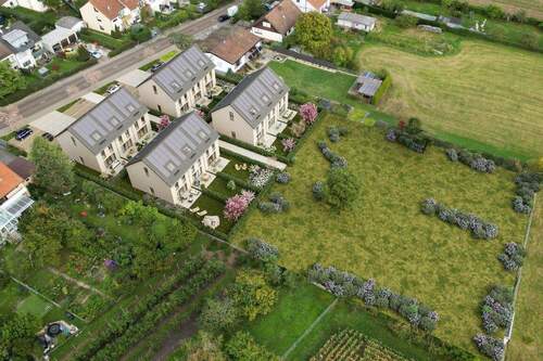 Vogelperspektive - Reihenendhaus mit 115,00 m² in Leinfelden-Echterdingen zum Kaufen