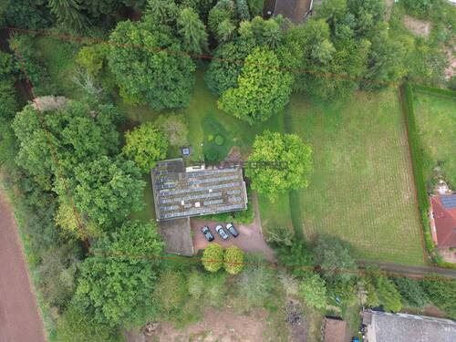 Grundstück Draufsicht Markiert - Wohnen und Arbeiten vereint - gepflegtes Wohnhaus großzügigem Gewerbegrundstück und Bauplatz