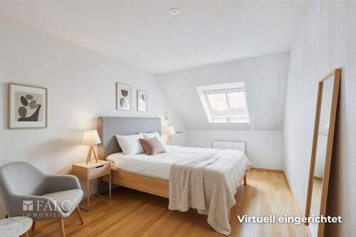 Wohnzimmer - Virtuell gestaged - 