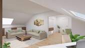 Visualisierte Bilder Teil vom Wohnzimmer - 3 Zimmer Etagenwohnung zur Miete in Haar