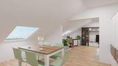 Visualisierte Bilder Teil Eßbereich - Etagenwohnung mit 86,90 m² in Haar zur Miete