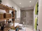 Bad mit großer Dusche und WMA - 2 Zimmer Etagenwohnung zur Miete in Dresden