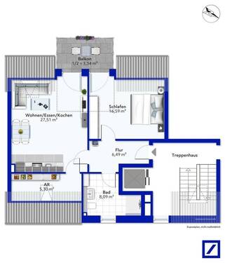 Exposeplan-Dachgeschoss links - 