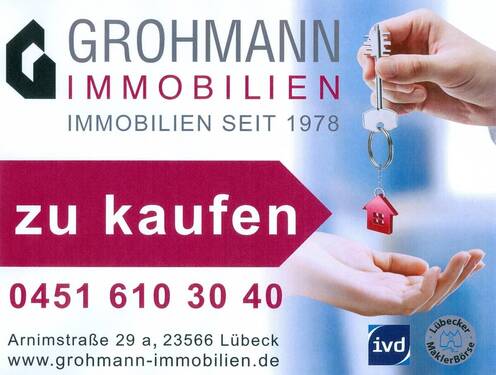 Grohmann Immobilien-seit 1978 - 3 Zimmer Etagenwohnung zum Kaufen in Lübeck-St. Jürgen