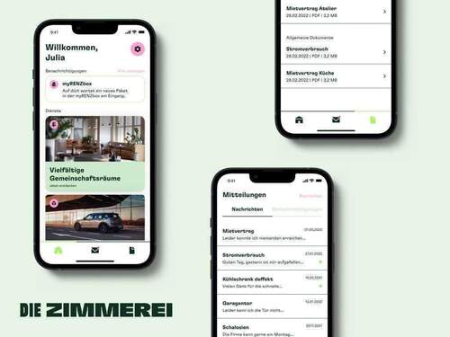 Die ZIMMEREI: Deine Mieter-App - 