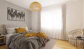 Helles und komfortables Schlafzimmer - 