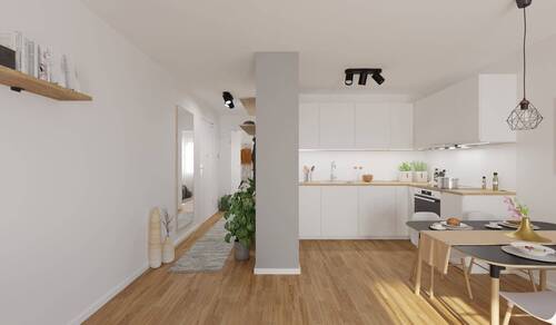 Die Küche der Eigentumswohnung - 2 Zimmer Etagenwohnung zum Kaufen in Wedel