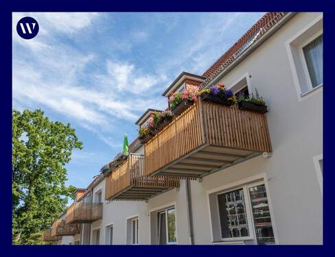 Ansicht Balkon - Modern* Hell* Saniert*: 3 Zimmer-Wohnung mit Balkon + Einbauküche + Tageslichtbad mit Dusche