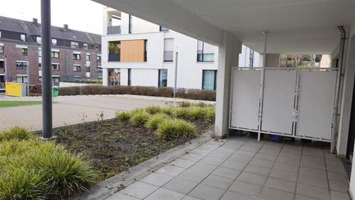 Ausblick Terrasse - Etagenwohnung mit 53,70 m&sup2; in Mönchengladbach zur Miete
