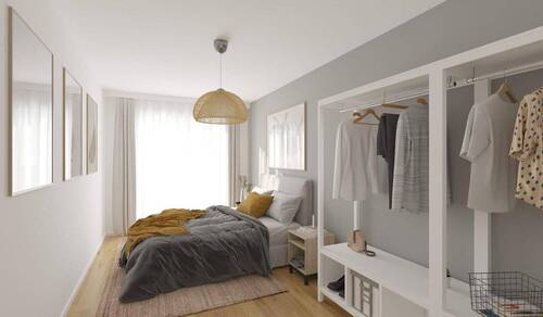 Helles und komfortables Schlafzimmer - 