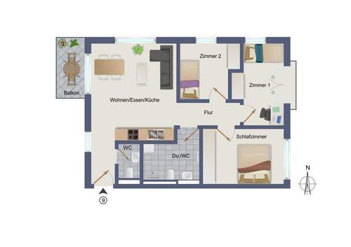 Wohnung-Nr. 9 - 