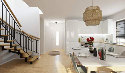 Heller und freundlicher Eingangsbereich - 4 Zimmer Doppelhaushälfte zum Kaufen in Großpösna