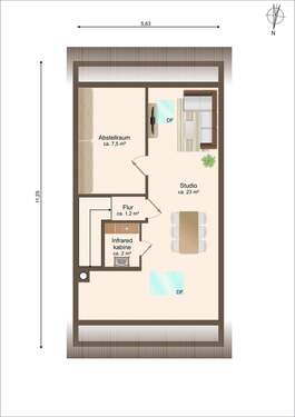 Dachgeschoss - Studio - 