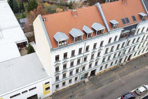 Gebäudeansicht - Dachgeschossjuwel in Leipzig-Gohlis: Balkon, Galerie, Altbau-Charme
