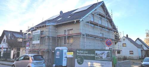 Die Putzarbeiten schreiten voran! - Ihr Heim für die Familie, 'Haus im Haus' in ErdingKlettham, KfW 40 Bauweise