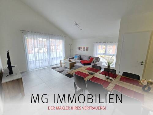 Wohn- und Esszimmer - MG - Neubau Siegelbach: Hochwertige Wohnung mit Parkplatz und bester Ausstattung