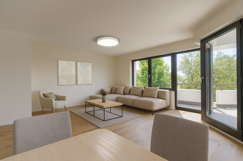 Visualisierung_Küche_Wohnen_EG - Erstbezug nach Kernsanierung: Moderne, lichtdurchflutete EG-Wohnung