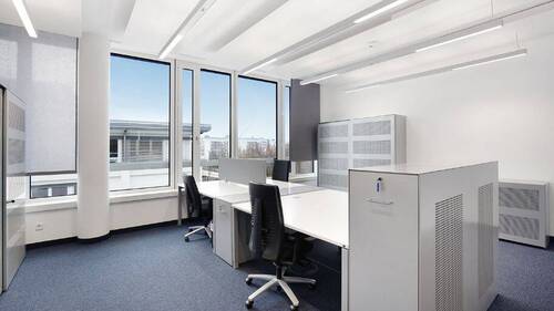 Büroraum 3 - Moderner, möblierter Büroraum 9 in Münchens nachhaltigem Bürogebäude