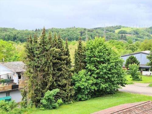 Aussicht vom Balkon - Renoviert & neue Einbauküche... hübsche 3 Zi.-Wohnung