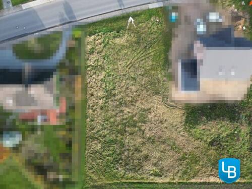 Das Baugrundstück von oben - 