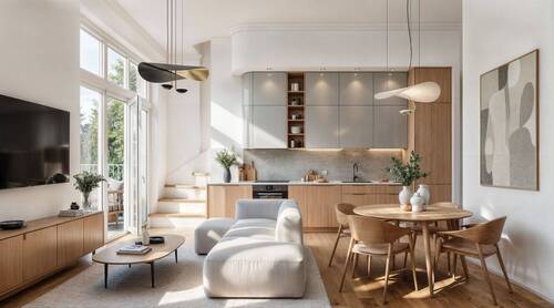 Wohnküche - 4 Zimmer Etagenwohnung zum Kaufen in Berlin