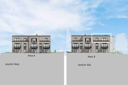 Ansicht Süd - Etagenwohnung in Hamburg zum Kaufen