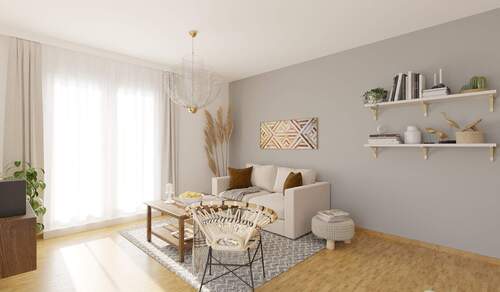 Im lichtdurchfluteten Wohnzimmer kommt Ihre Famili - 3 Zimmer Etagenwohnung zum Kaufen in Rostock