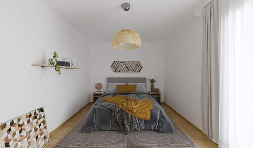 Ein komfortables Schlafzimmer - 